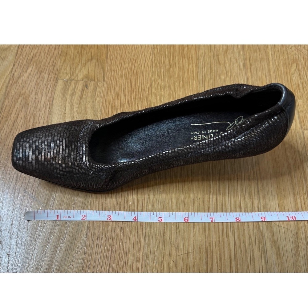 Donald Pliner Seana Metallic Lizard Kitten Heels - Picture 12 of 12